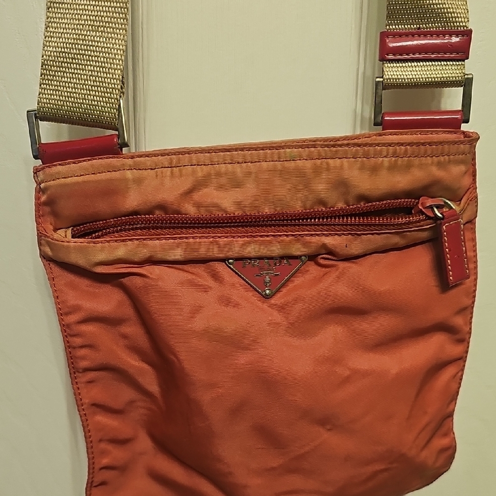 Prada Coral and Beige Crossbody Bag - Picture 5 of 12